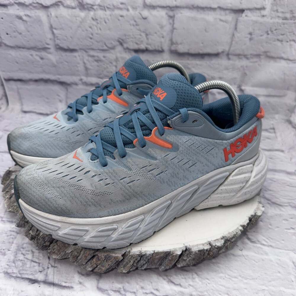 Hoka One One Gaviota 4 Shoes Womens Size 10 Wide Blue Running Sneakers Support